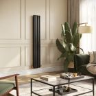 Trade Direct Contour Column Vertical Radiator Black