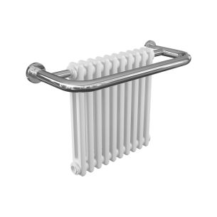 Trade Direct Surrey, Traditional Column Towel Radiator, Chrome & White, 491x741mm